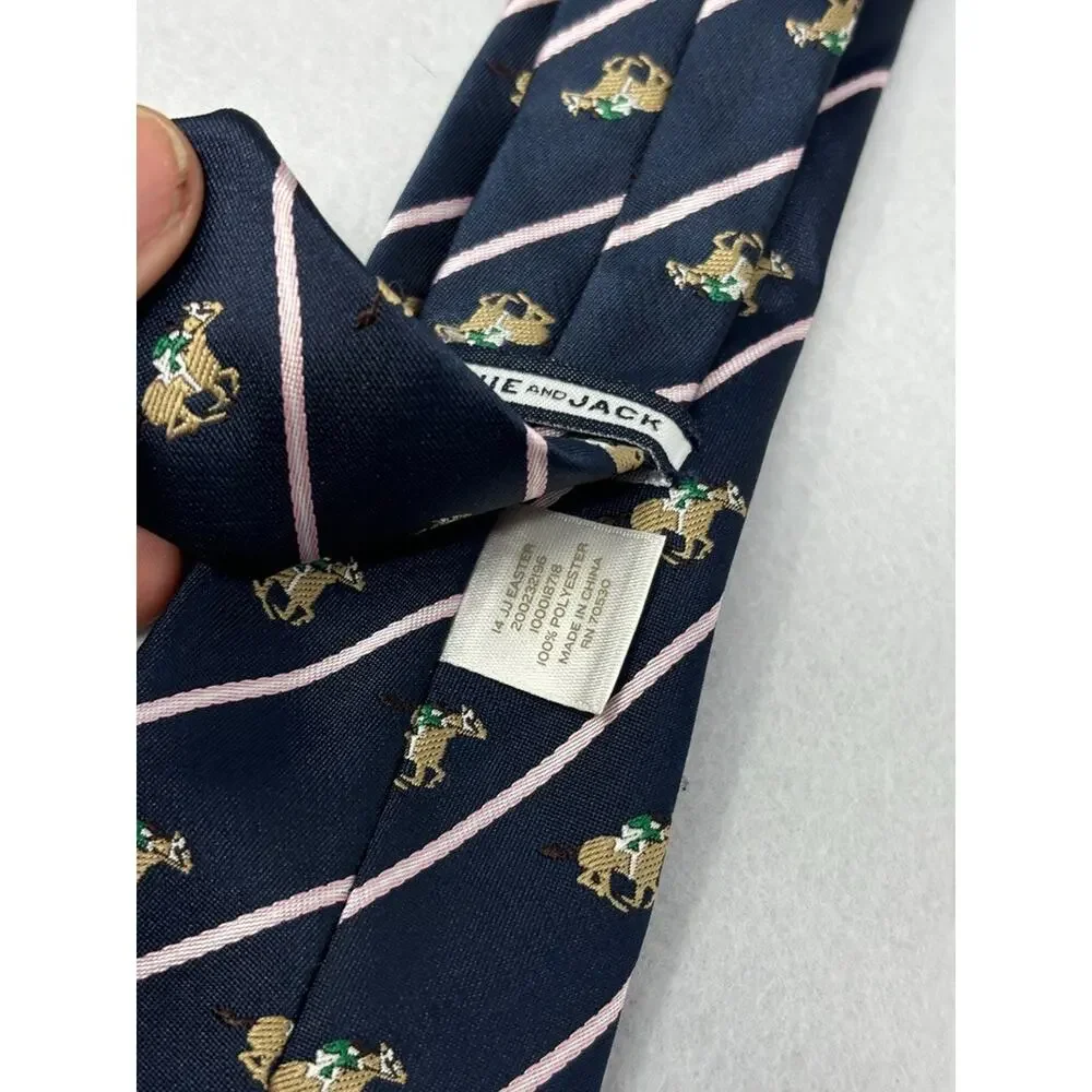 Janie and Jack Horse Jockey Stripe Necktie Neck Tie Navy Boys‎
